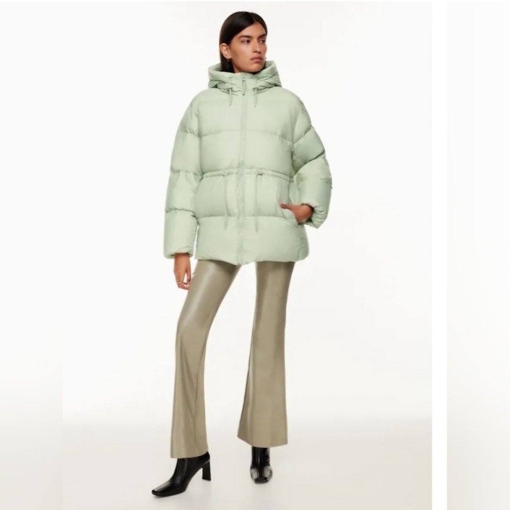 Aritzia Light Green Puffer Jacket
